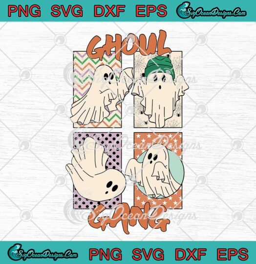 Halloween Ghoul Gang Tarot Cards SVG - Cute Ghosts Spooky Season SVG PNG EPS DXF PDF, Cricut File