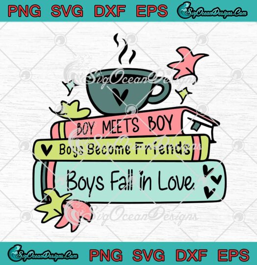Heartstopper Boy Meets Boy SVG - Nick And Charlie LGBTQ Books SVG PNG EPS DXF PDF, Cricut File