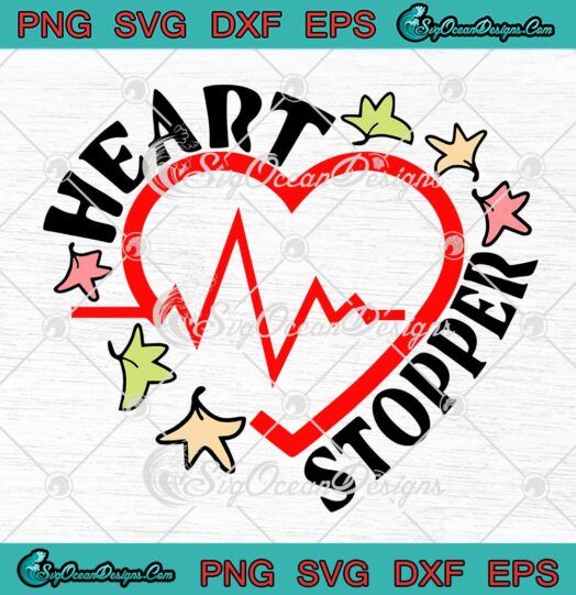 Heartstopper Heartbeat Leaves LGBTQ SVG - Heartstopper TV Series SVG PNG EPS DXF PDF, Cricut File