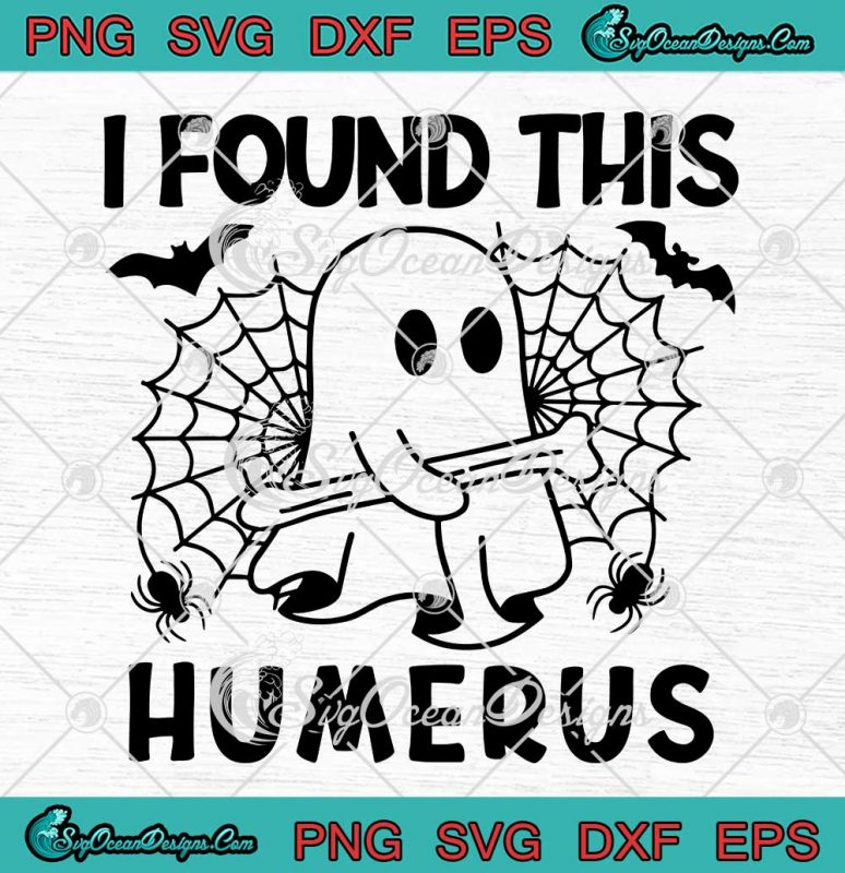 I Found This Humerus Halloween SVG - Retro Bone Joke Halloween Costume