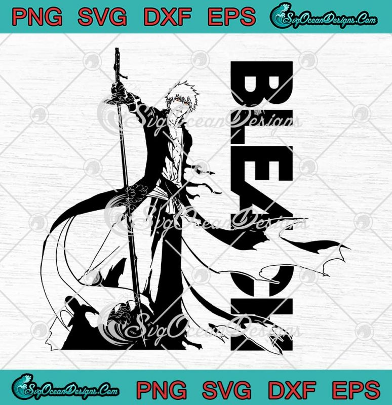 Kurosaki Ichigo Svg, Bleach Svg, Bleach Anime Svg, Manga Svg, Japanese