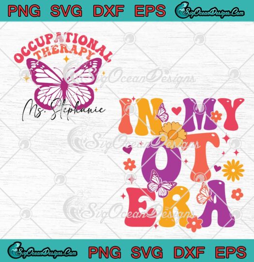 In My OT Era Groovy Retro SVG - Custom Name Occupational Therapy SVG PNG EPS DXF PDF, Cricut File