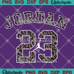 Jordan 23 Elephant Print SVG - Match Retro Air Jordan 23 Elephant SVG PNG EPS DXF PDF, Cricut File
