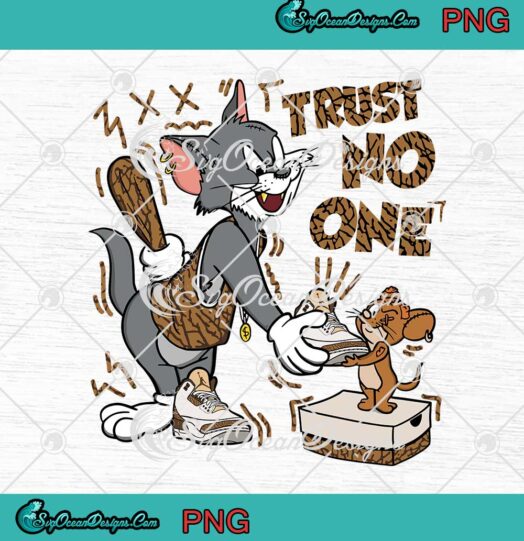 Jordan 3 Palomino Sneakers PNG - Match Tom And Jerry Trust No One PNG JPG Clipart, Digital Download