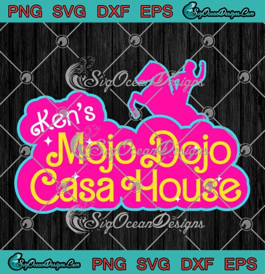 Ken's Mojo Dojo Casa House SVG - Trendy Barbie Movie 2023 SVG PNG EPS DXF PDF, Cricut File