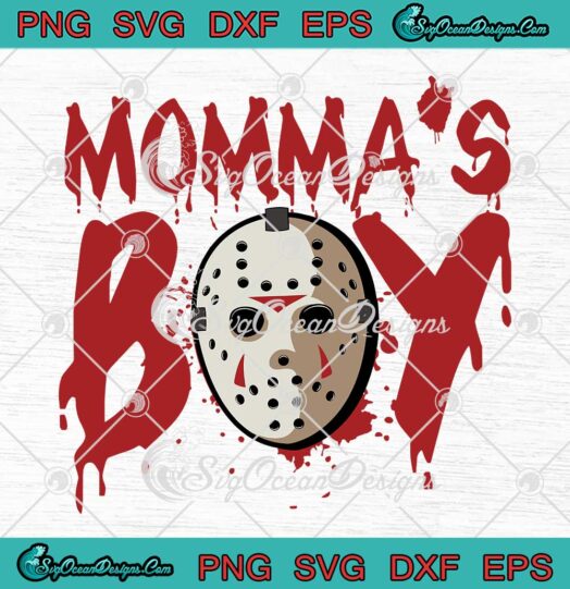 Momma's Boy Jason Voorhees SVG - Boy Mom Friday The 13th Halloween SVG PNG EPS DXF PDF, Cricut File