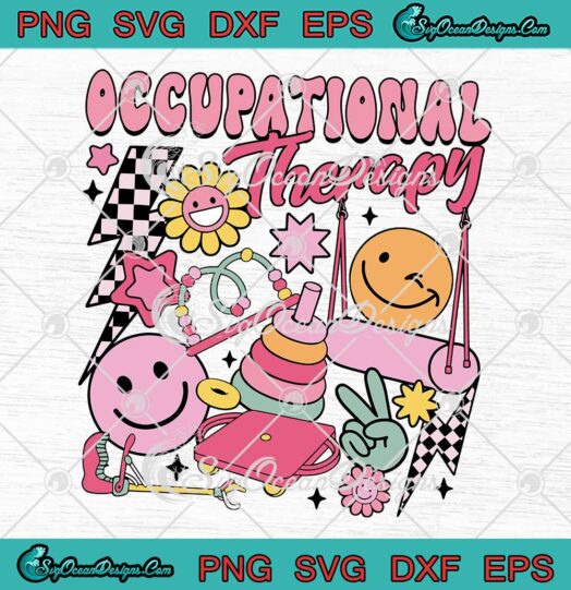 Occupational Therapy Groovy Retro SVG - Occupational Therapy Assistant SVG PNG EPS DXF PDF, Cricut File