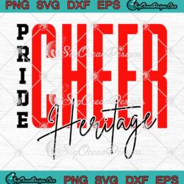 Pride Cheer Heritage Cheerleading SVG - Trendy Pride Cheer Heritage SVG PNG EPS DXF PDF, Cricut File