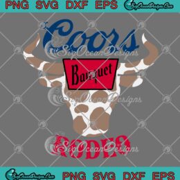 Retro Coors Banquet Rodeo SVG - Bull Skull Coors Banquet Beer SVG PNG EPS DXF PDF, Cricut File