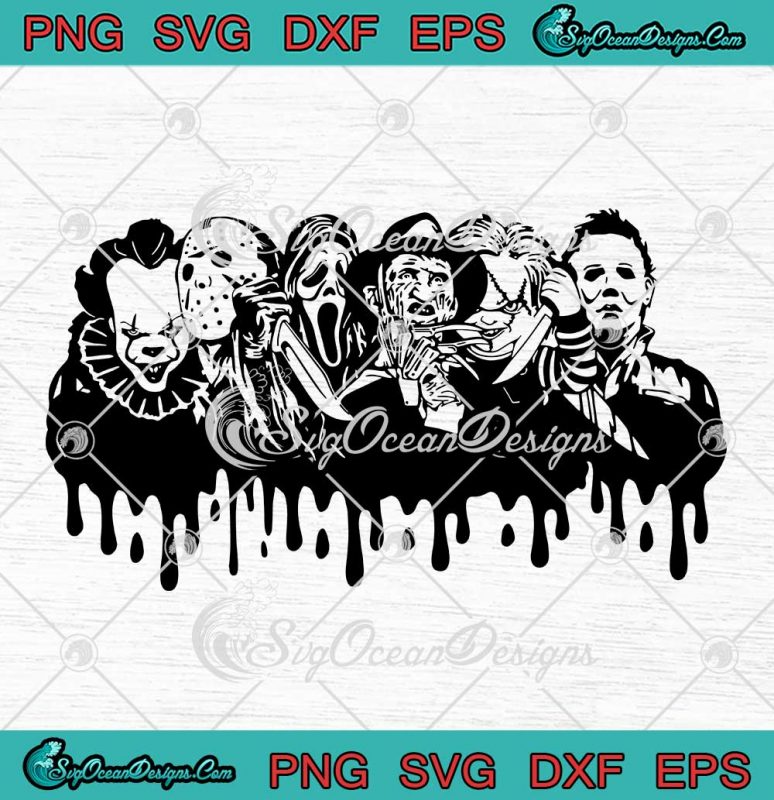 Retro Halloween Horror Characters SVG - Scary Halloween Season SVG PNG ...