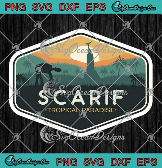 Scarif Tropical Paradise SVG - Star Wars Locations SVG - Star Wars Planet Gift SVG PNG EPS DXF PDF, Cricut File