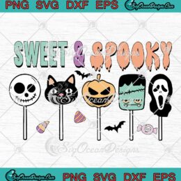 Sweet And Spooky Retro Halloween SVG - Horror Movie Characters Candy SVG PNG EPS DXF PDF, Cricut File