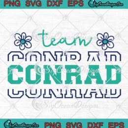 Team Conrad Floral Cousins Beach SVG - The Summer I Turned Pretty SVG PNG EPS DXF PDF, Cricut File