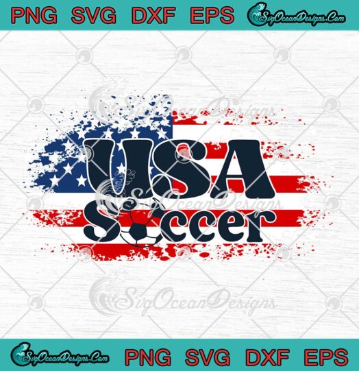 USA Soccer American Flag SVG - CONCACAF Gold Cup 2023 SVG PNG EPS DXF PDF, Cricut File