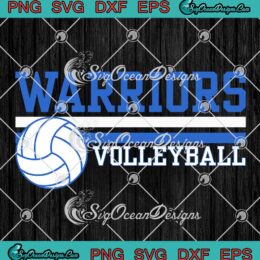 Warriors Volleyball Lines Retro SVG - Gift For Volleyball Fan SVG PNG EPS DXF PDF, Cricut File