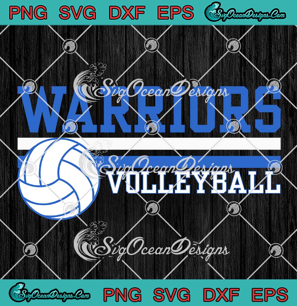 Warriors Volleyball Lines Retro Svg T For Volleyball Fan Svg Png Eps Dxf Pdf Cricut File 0317