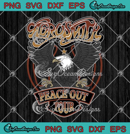 Aerosmith Peace Out Tour 2023 SVG - Aerosmith Modern Eagle SVG PNG EPS DXF PDF, Cricut File
