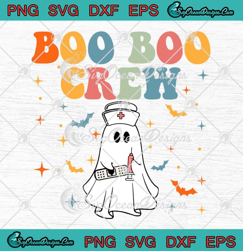 Boo Boo Crew Retro Halloween Spooky SVG - Nursing CNA Halloween SVG PNG