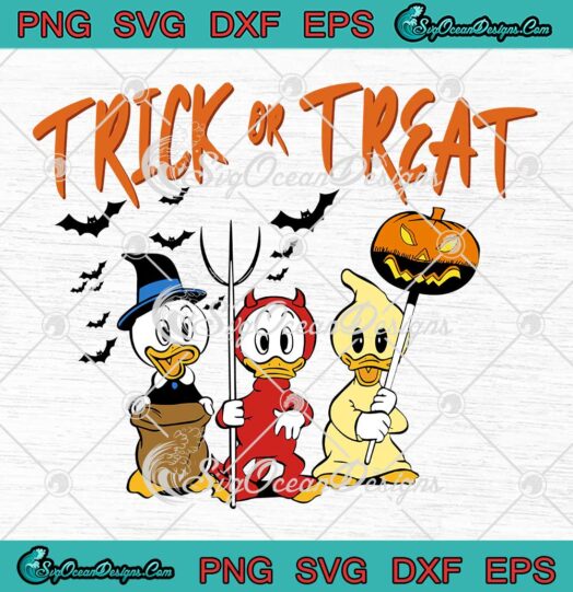 Disney DuckTales Halloween SVG - Huey Dewey And Louie SVG - Trick Or Treat SVG PNG EPS DXF PDF, Cricut File
