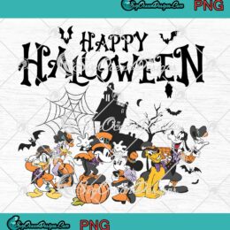 Disney Happy Halloween Vibes PNG - Mickey Minnie And Friends PNG JPG Clipart, Digital Download