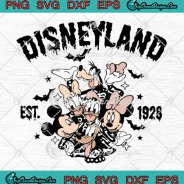 Disneyland Est. 1928 Halloween SVG - Mickey And Friends Spooky Season SVG PNG EPS DXF PDF, Cricut File