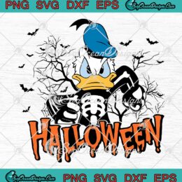 Donald Duck Skeleton Halloween SVG - Vintage Disney Spooky Halloween SVG PNG EPS DXF PDF, Cricut File