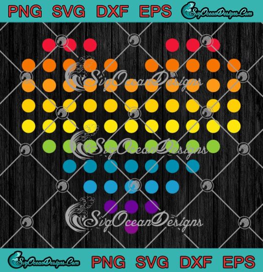 Dot Day Rainbow Heart Symbol SVG - Polka Dots International Dot Day SVG PNG EPS DXF PDF, Cricut File