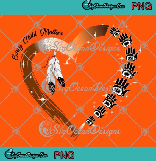 Every Child Matters Hands Heart PNG - Orange Shirt Day PNG JPG Clipart, Digital Download