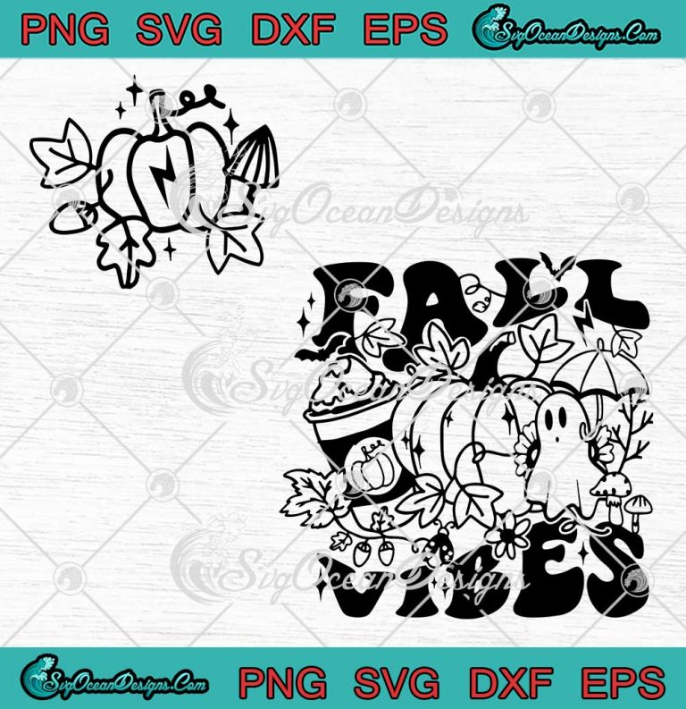 Fall Vibes Retro Cute Fall Thankful SVG, Vintage Pumpkin Thanksgiving SVG PNG EPS DXF PDF, Cricut File