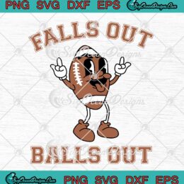 Falls Out Balls Out Retro Vintage SVG - Football Thanksgiving Gift SVG PNG EPS DXF PDF, Cricut File