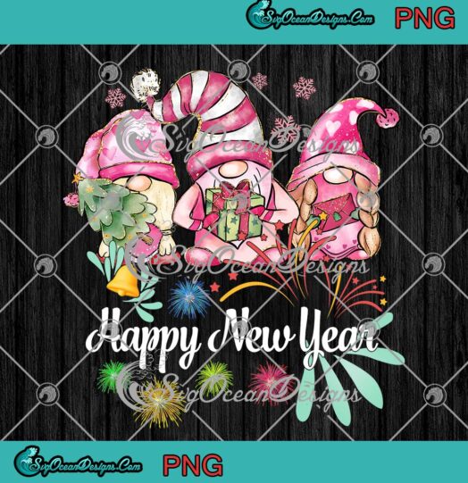 Gnomes Happy New Year 2023 PNG - Merry Christmas Family Cute Gift PNG JPG Clipart, Digital Download