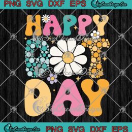 Happy Dot Day Flowers Groovy Retro SVG - International Dot Day SVG PNG EPS DXF PDF, Cricut File