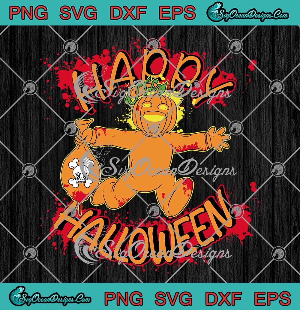 Happy Halloween Pumpkin Man SVG - Funny Scary Season SVG PNG EPS DXF ...