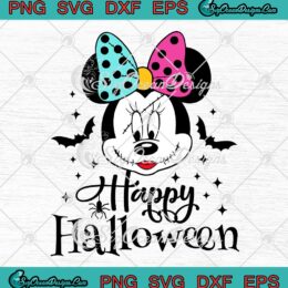 Happy Halloween Scary Minnie Sally SVG - Disney The Nightmare Before Christmas SVG PNG EPS DXF PDF, Cricut File