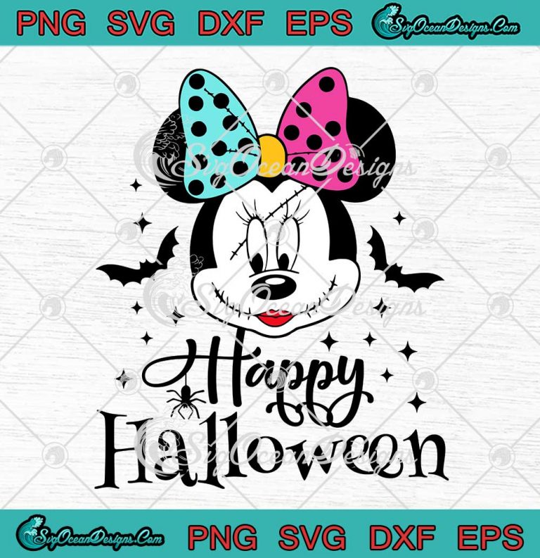Happy Halloween Scary Minnie Sally SVG - Disney The Nightmare Before Christmas SVG PNG EPS DXF PDF, Cricut File