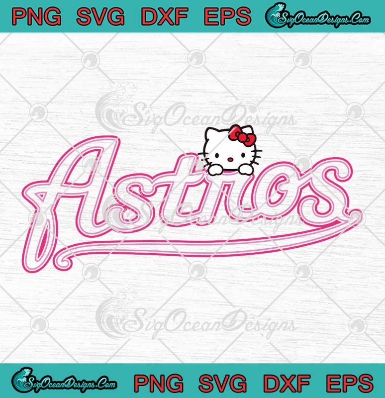 Hello Kitty Houston Astros SVG Hello Kitty Girls MLB Baseball SVG PNG