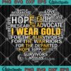 I Wear Gold Heart Ribbon Symbol SVG - Childhood Cancer Awareness SVG PNG EPS DXF PDF, Cricut File