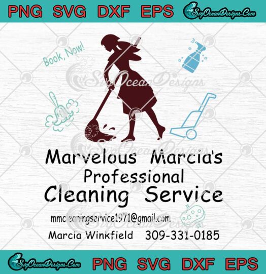 Marvelous Marcia's Professional SVG - Cleaning Service SVG PNG EPS DXF PDF, Cricut File