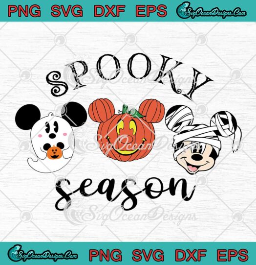 Mickey Ghost Pumpkin Halloween SVG - Spooky Season 2023 SVG PNG EPS DXF PDF, Cricut File