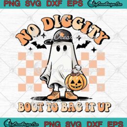 No Diggity Bout To Bag It Up Retro SVG - Kids Ghost Spooky Halloween SVG PNG EPS DXF PDF, Cricut File