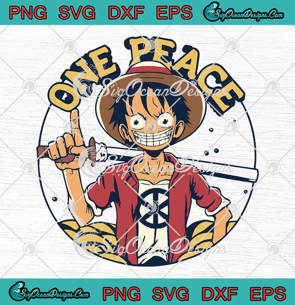 One Peace Monkey D. Luffy Funny SVG - One Piece Anime Manga SVG PNG EPS DXF  PDF,