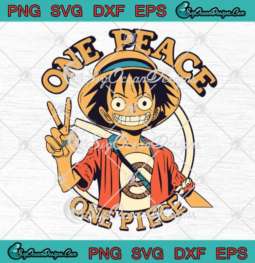 One Peace One Piece Anime SVG - Monkey D. Luffy SVG - One Piece Manga SVG PNG EPS DXF PDF, Cricut File