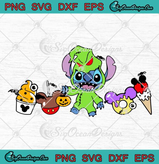 Oogie Boogie Stitch Halloween Snacks SVG - The Nightmare Before Christmas SVG PNG EPS DXF PDF, Cricut File