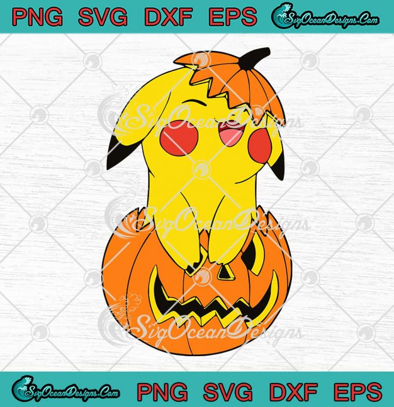 Pikachu In Pumpkin Halloween Funny SVG - Pokemon Halloween Costume SVG ...