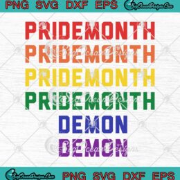 Pride Month Demon LGBT Equal Rights SVG - LGBTQ Ally Gay Pride SVG PNG EPS DXF PDF, Cricut File