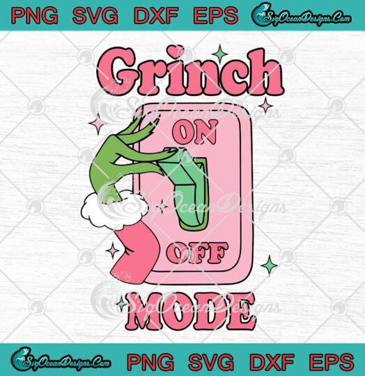 Retro Grinch Mode Grinchmas Funny SVG - Grinch Hand Christmas SVG PNG EPS DXF PDF, Cricut File