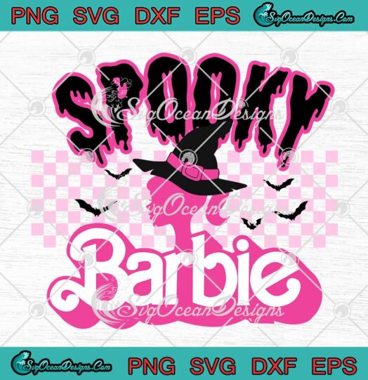 Spooky Barbie Spooky Halloween SVG - Barbie Girl Witch Halloween SVG PNG EPS DXF PDF, Cricut File