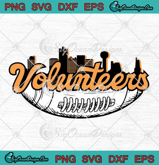 Tennessee Volunteers Football Retro SVG - Tennessee City Skyline SVG PNG EPS DXF PDF, Cricut File