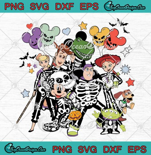 Toy Story Characters Halloween SVG - Disney Toy Story Halloween Style SVG PNG EPS DXF PDF, Cricut File