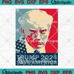 Trump 2024 Save America Trendy SVG - Trump Mug Shot 2024 SVG PNG EPS DXF PDF, Cricut File